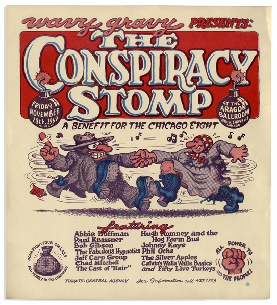 Robert Crumb ''The Conspiracy Stomp'' First Printing Poster From 1969